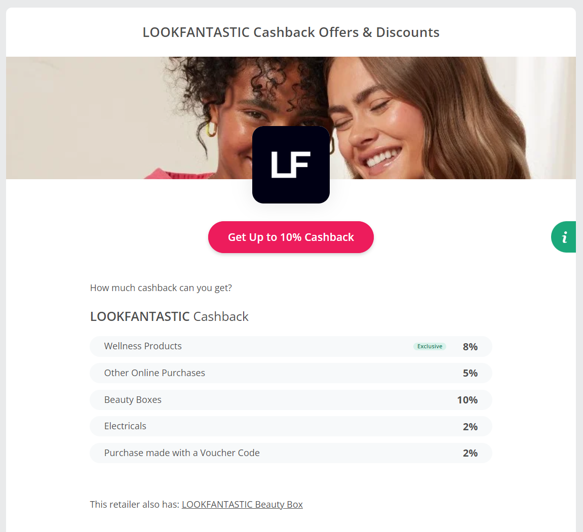 The new TopCashback brand pages